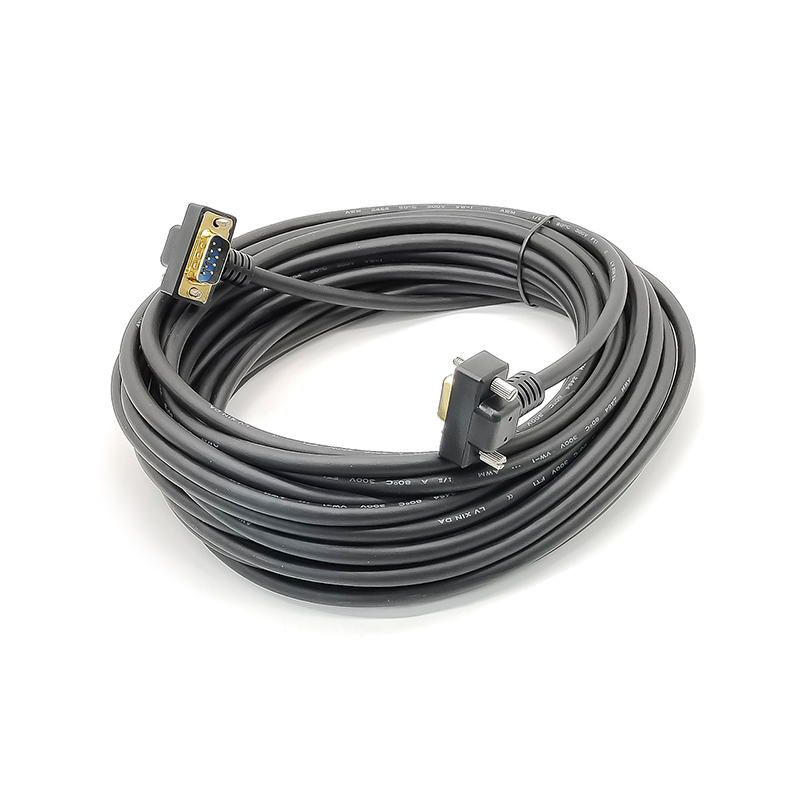 Elecbee RS232 cable DB9 with down angle male and female connectors 1m