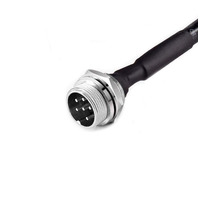 Elecbee GX16 Aviation Connector Panel mount 6pin  straight   Male with  20CM Cable