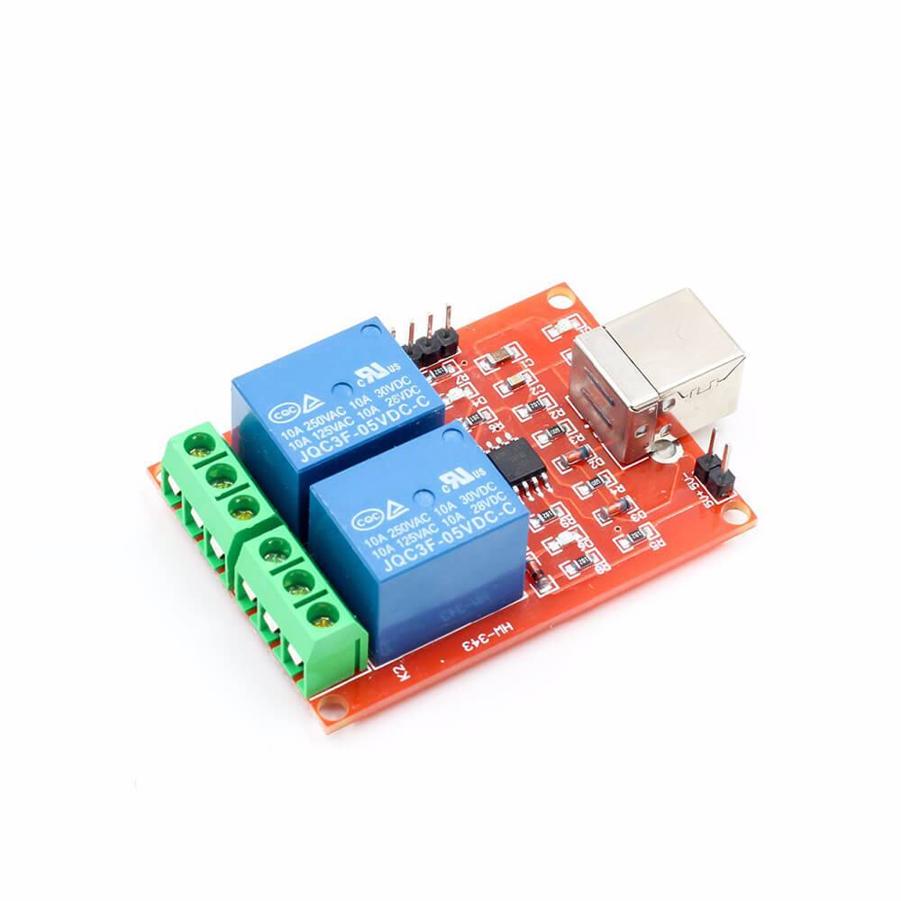Elecbee 2 Channel Relay Module 5V Drive-Free USB Control Switch Intelligent Control Switch