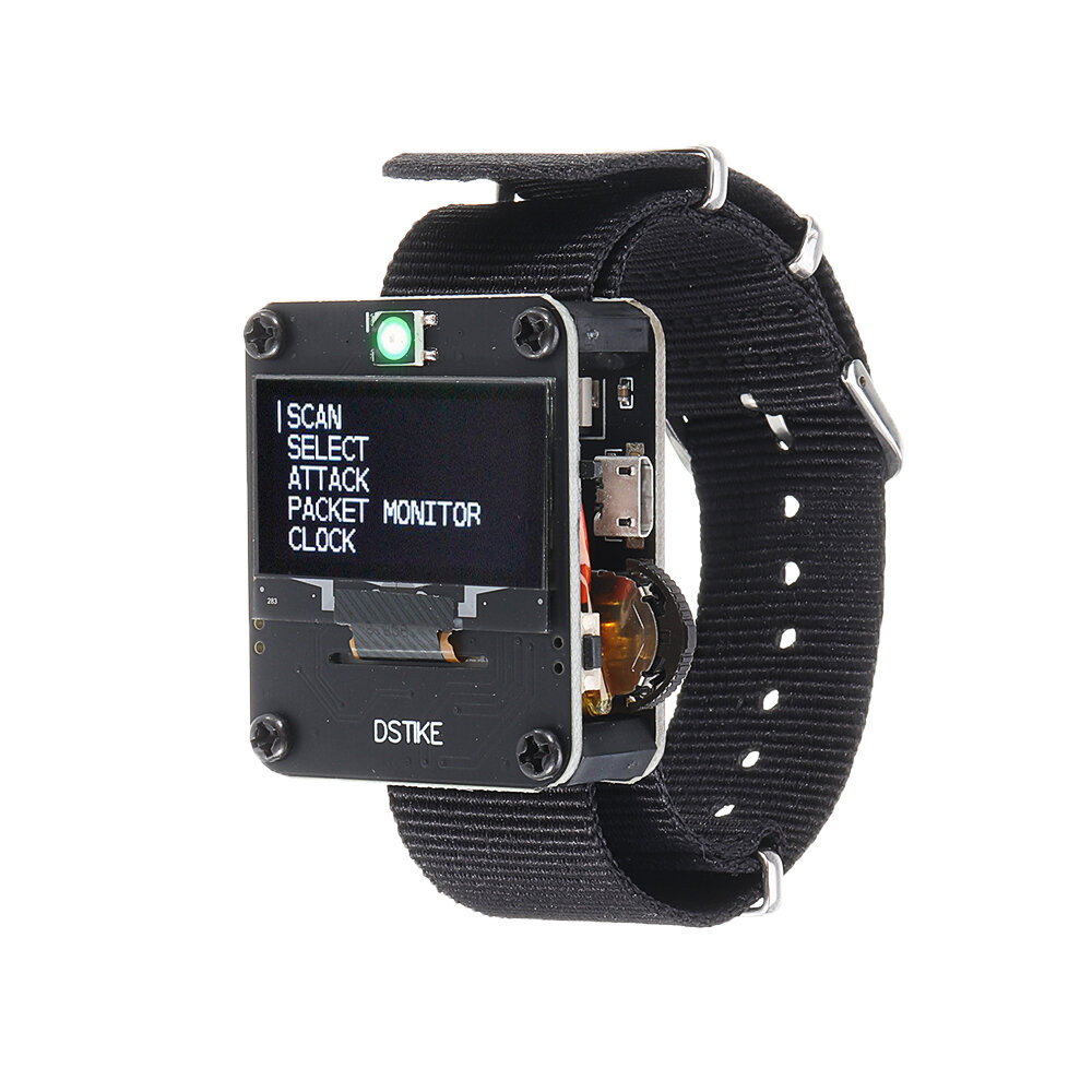 Elecbee WiFi Deauther Watch V3 | Smart Watch/NodeMCU /ESP8266 Programmable Development Board-Black