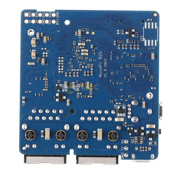 FriendlyElc NanoPi R2S Open Source Mini Router with Dual-Gbps Ethernet Ports, 1GB DDR4, RK3328 Soc for IOT, NAS and Smart Home Gateway, Bundle with CNC Metal Housing FriendlyElc NanoPi R2S Open Source Mini Router with Dual-Gbps Ethernet Ports, 1GB DDR4, RK3328 Soc for IOT, NAS and Smart Home Gateway, Bundle with CNC Metal Housing
