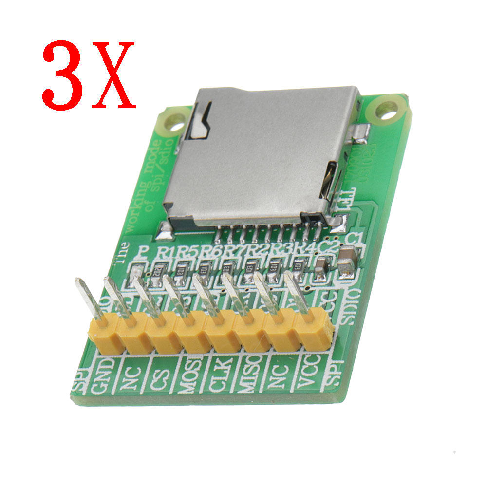 3pcs 3.5V / 5V Micro SD Card Module TF Card Reader SDIO/SPI Interface ...
