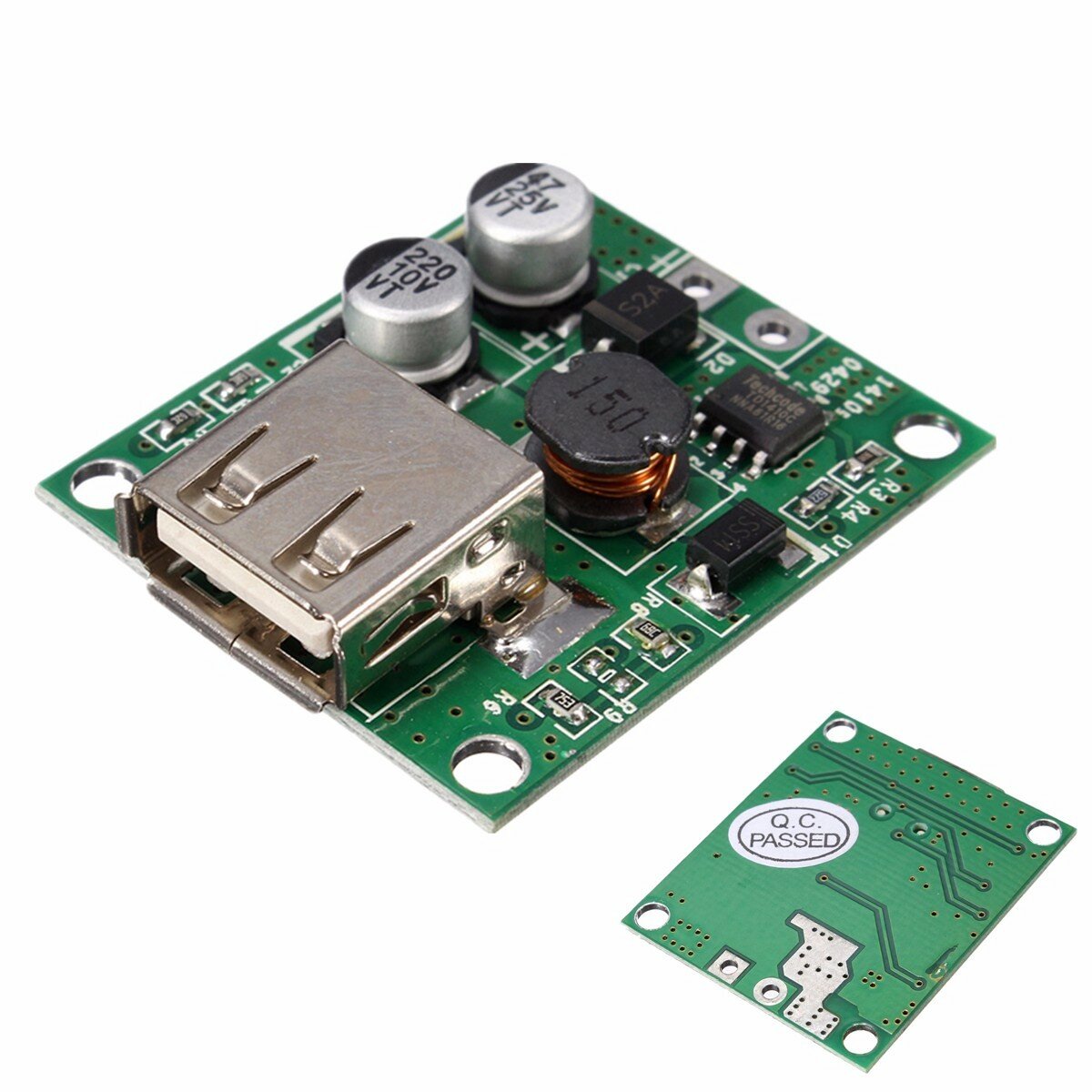 Elecbee 5V 2A 太阳能电池板移动电源 USB 充电电压控制器稳压模块 6V 20V 输入