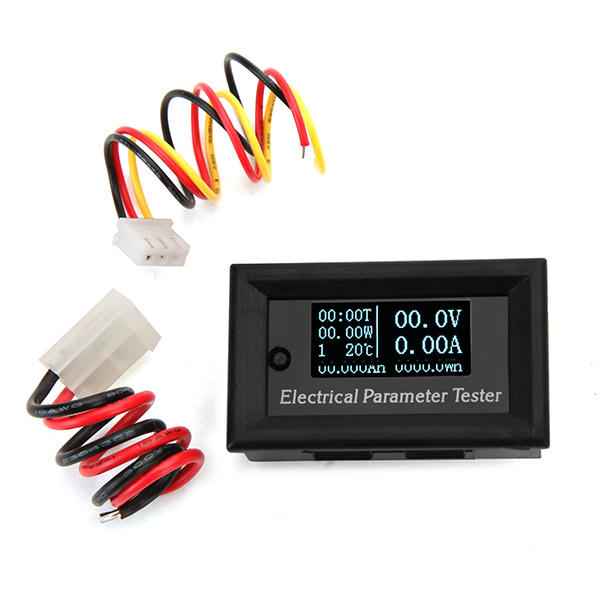 Elecbee 7 In 1 100V 10A White OLED Digital Electrical Parameter Tester Ammeter
