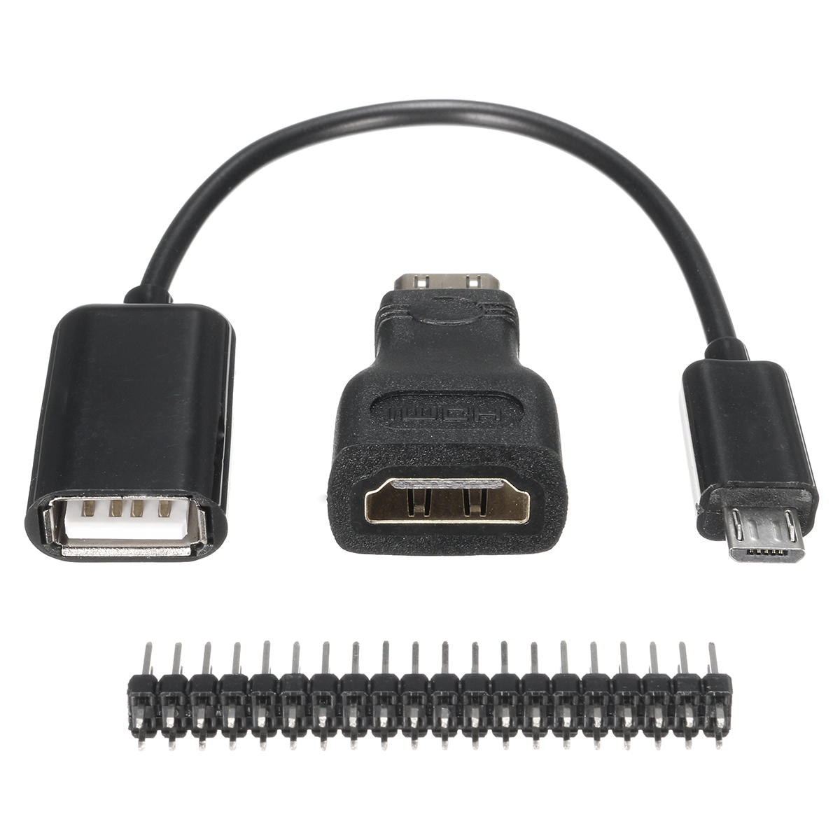 5Sets 3 in 1 Mini HD to HD Adapter+Micro USB to USB Female Cable+40P ...