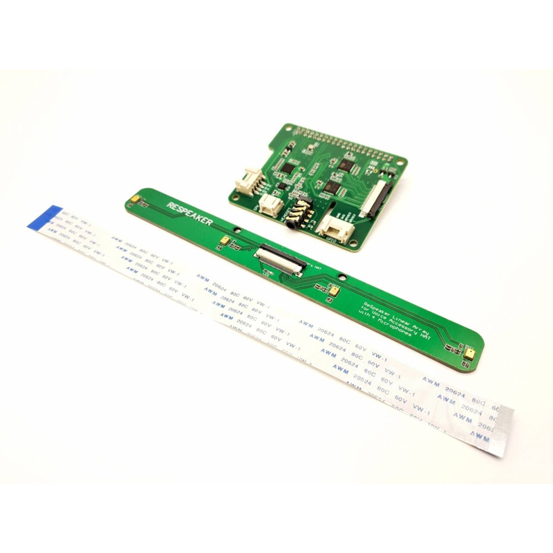 Elecbee 4 麦克风阵列扩展板 AC108 ADC AC101 DAC 8 通道 GPIO 适用于树莓派
