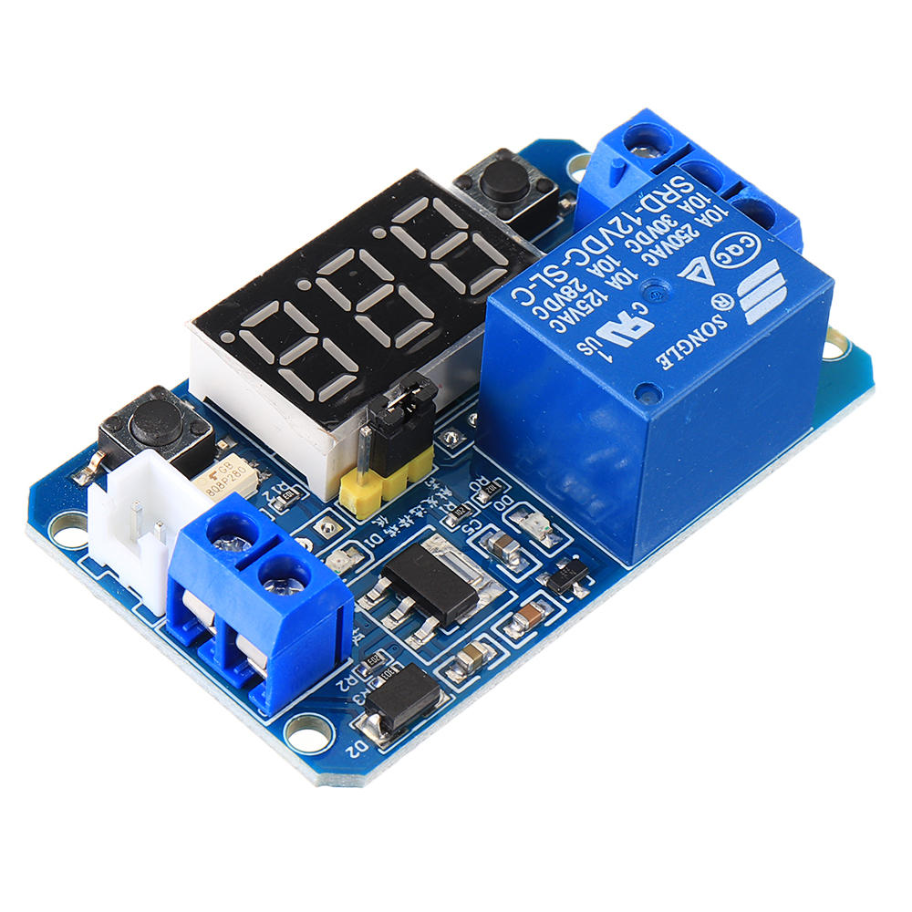 Elecbee 12V Trigger Time Delay Relay Module with LED Digital Display 0-999s 0-999min 0-999H Work-delay/Delay-work 0-999H work-delay