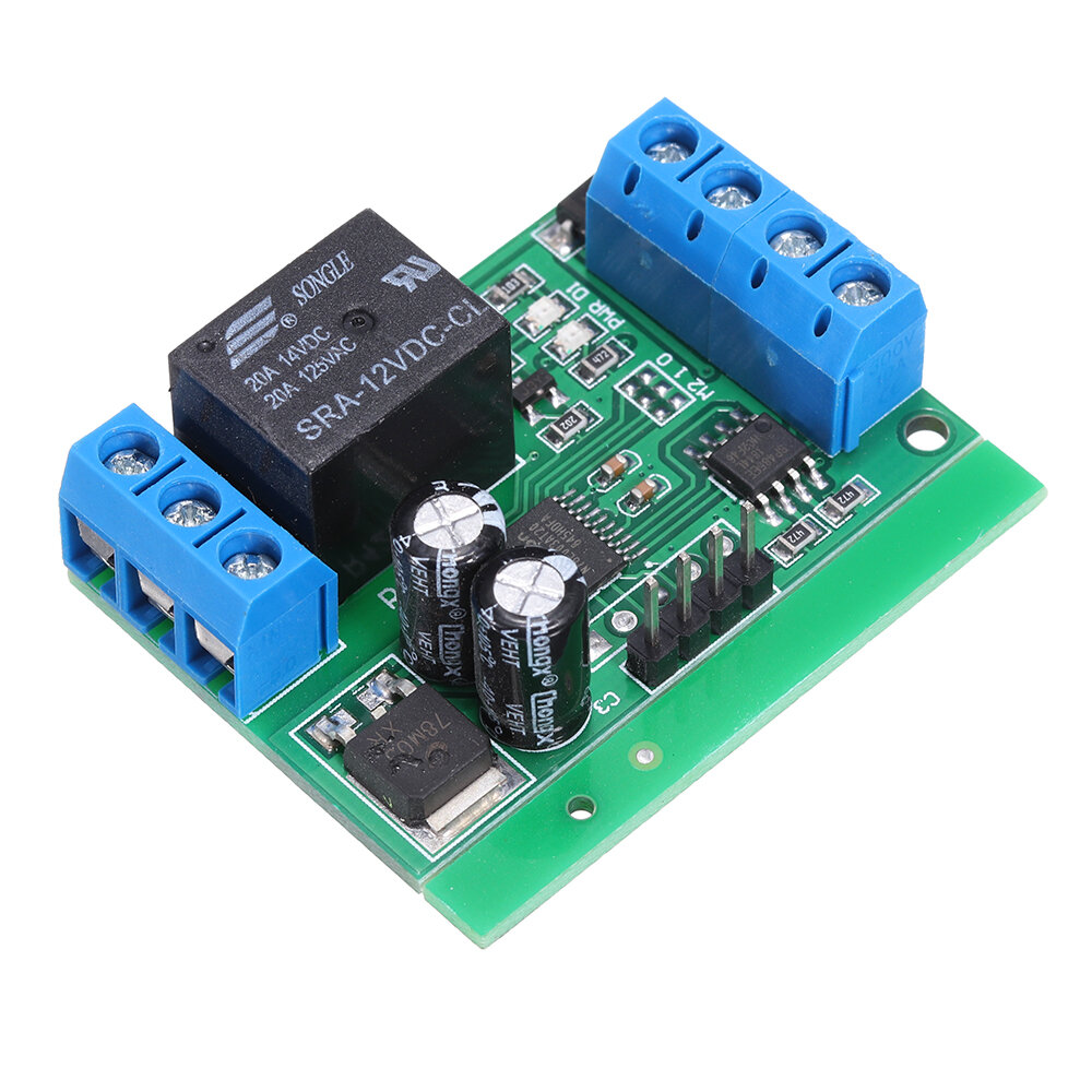 Elecbee 1Channel 12V DC RS485 MODBUS RTU Multi-function Relay Module PLC Controller for Smart Home Serial Port Module