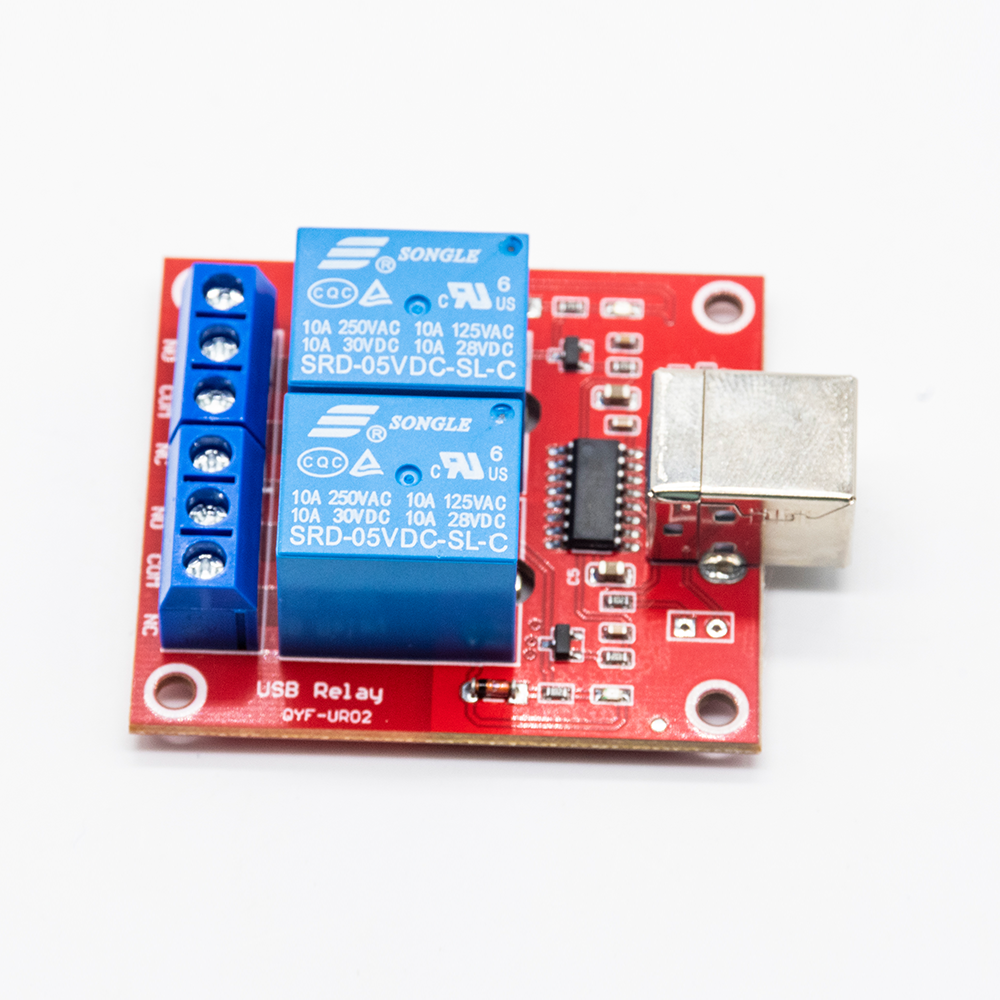 Elecbee 2路5V HID免驱动USB继电器USB控制开关电脑控制开关PC智能控制