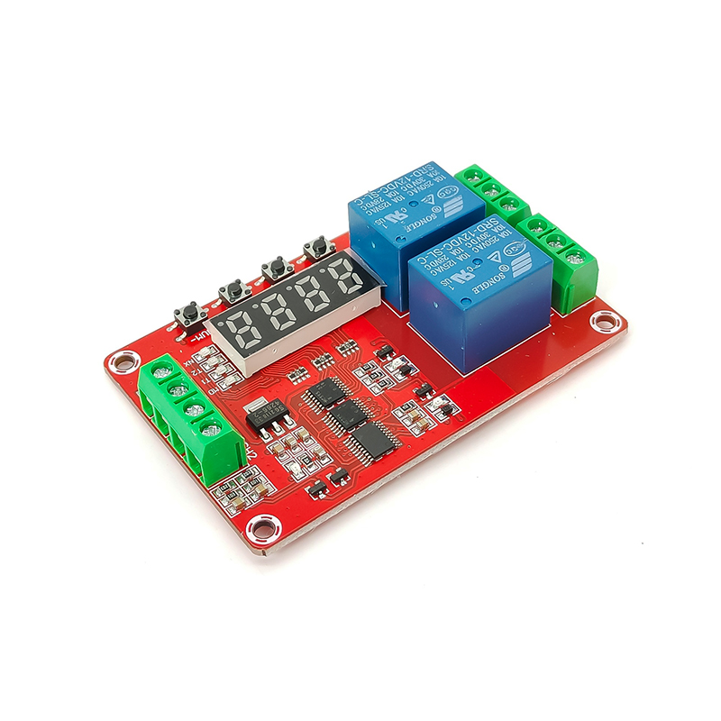 Elecbee 2 Channel Multi-function Relay Module Delay Self-lock CycleTiming Timer Relay 5V/12V/21V