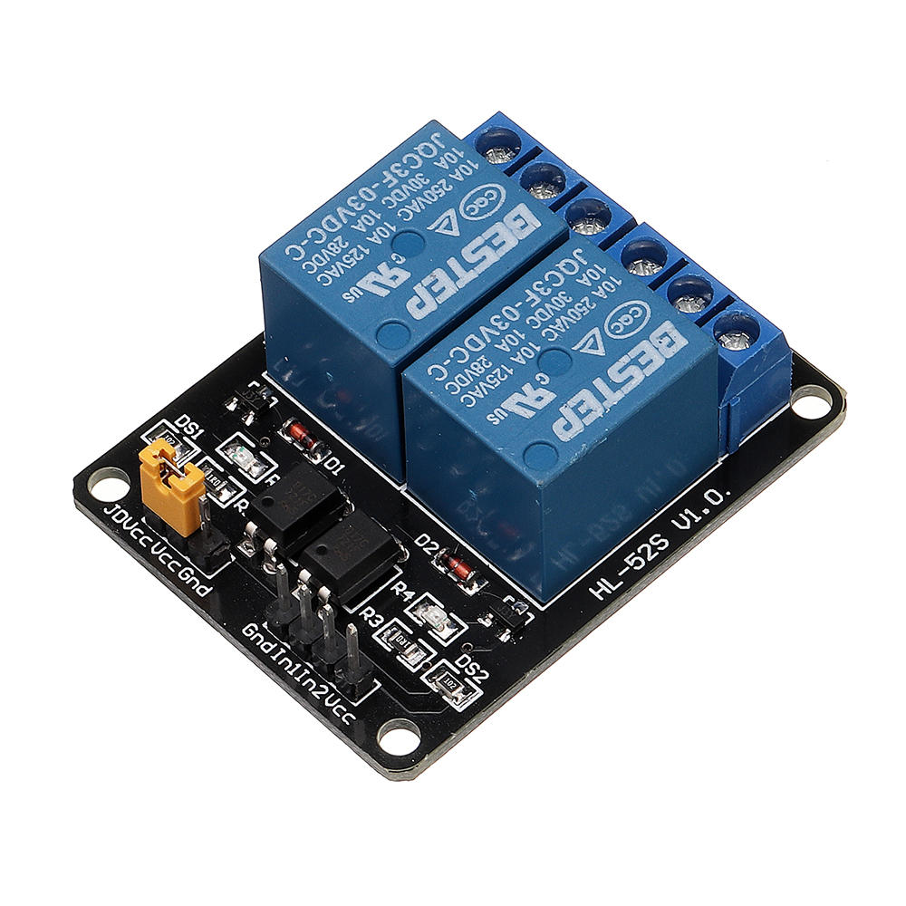 Elecbee 3pcs 2 Channel 3V Relay Module Low Level Trigger Optocoupler Isolation For Auduino