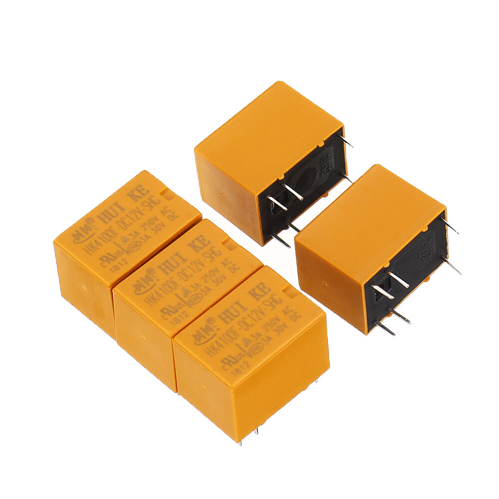 Elecbee 5Pcs HK4100F-DC3V 5V 9V 12V 24V-SHG 3A 6Pin Relay Module