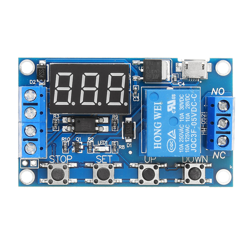 Elecbee 6-30V 1 Channel Relay Module | Adjustable Time Delay Timer Circuit with Optocoupler Isolation   Multi-Mode Operation