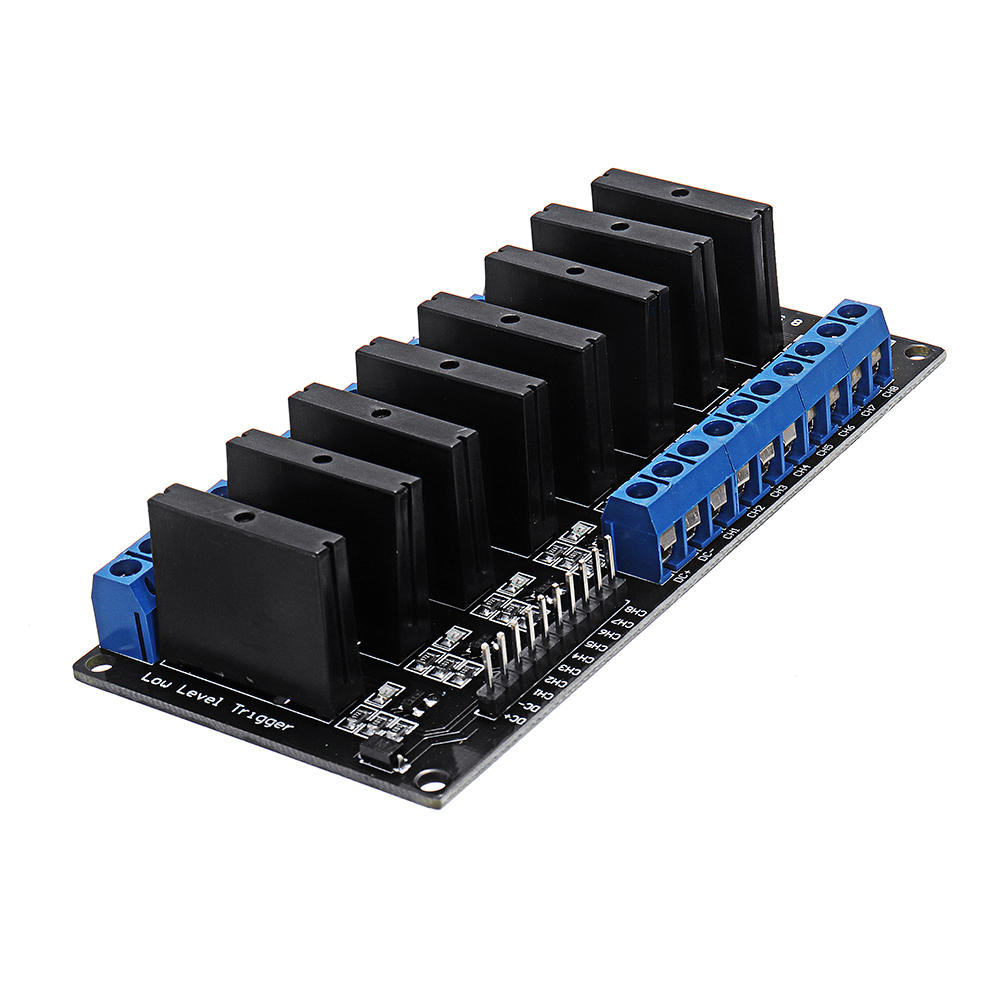 Elecbee 8 Channel 5V Solid State Relay Module Board DC Control 240V2A High/Low Level Trigger 