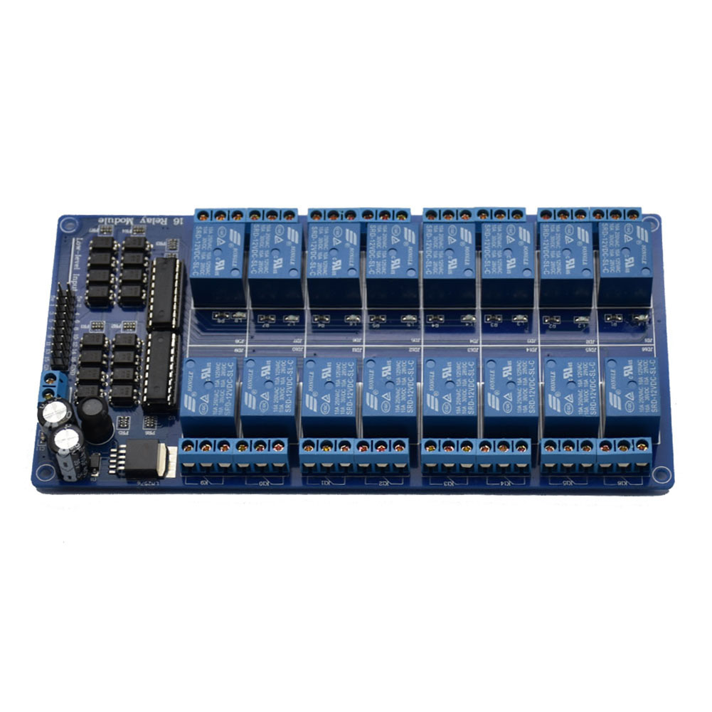 Elecbee NC1601 Ethernet Relay Controller Module Ethernet Controller Board RJ 45 Interface with 16-Way Channel Relay 12V