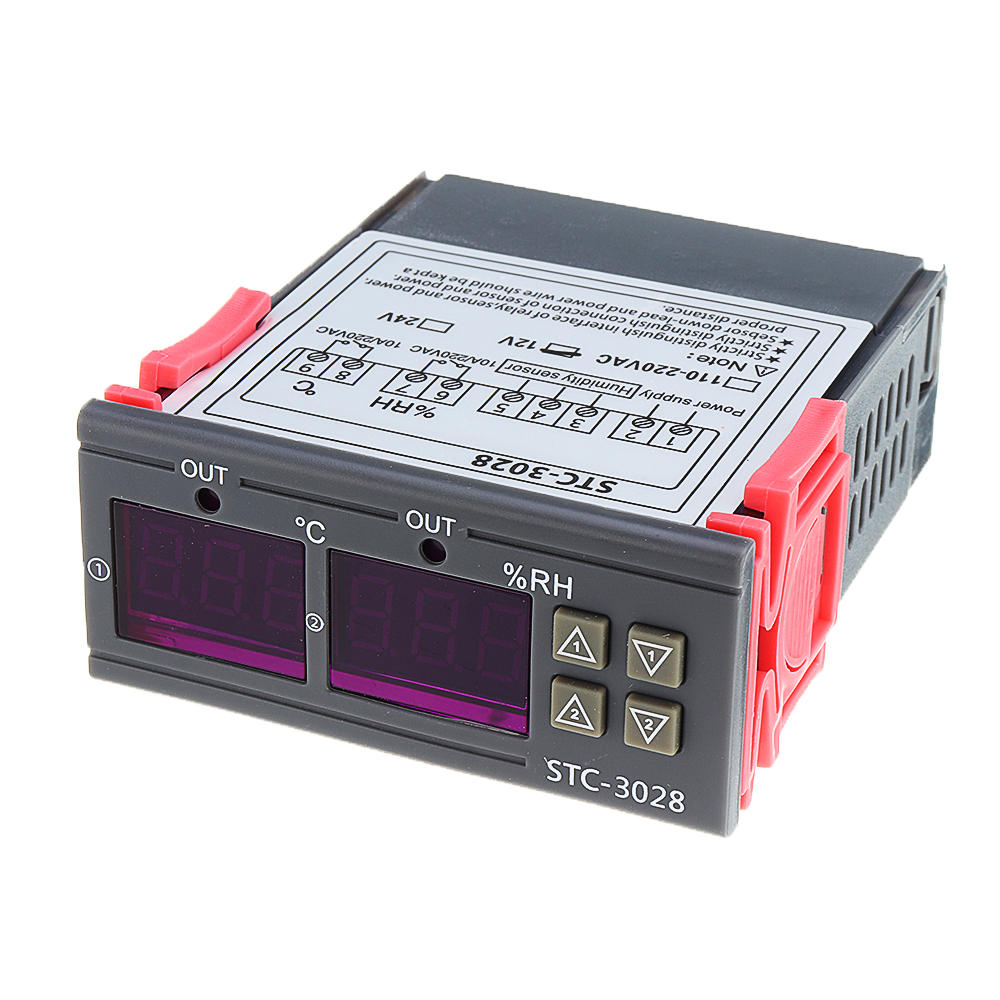 Elecbee STC-3028 12V 24V DC 10A Цифровой измеритель температуры и влажности Термостат ЖК-дисплей Терморегулятор 24V