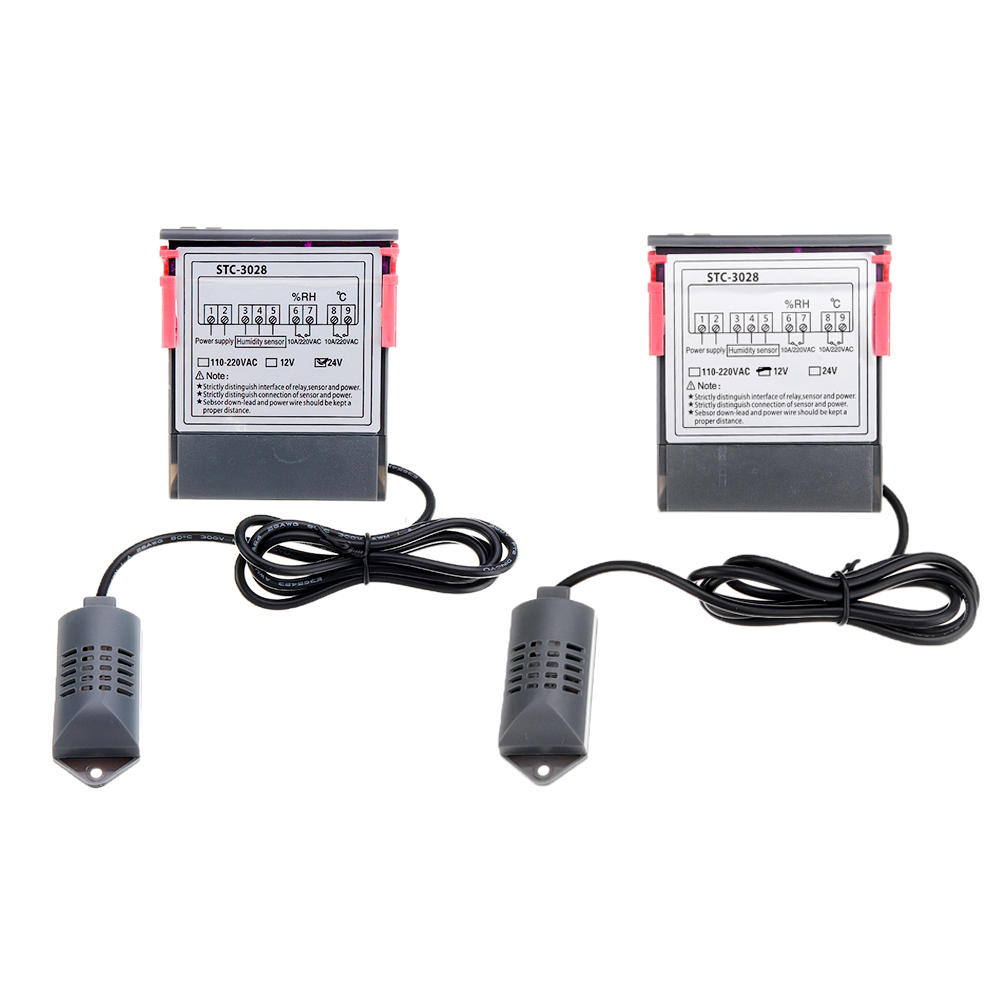 12V 24V 220V 10A STC-3028 dijital sıcaklık nem ölçer termostat çift ekran termom