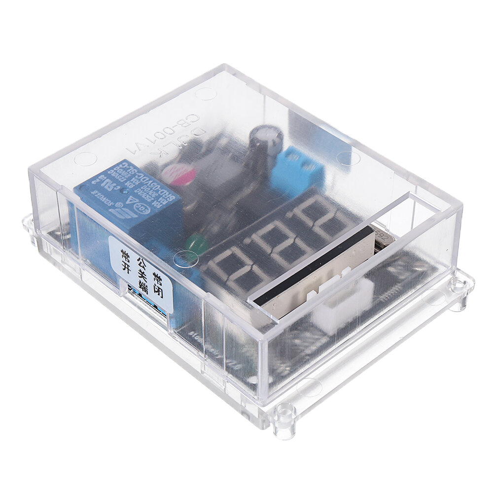 Elecbee 超声波传感器模块测距仪测距传感器 1cm-600cm 可调继电器输出带探头和显示器 12V/24V DC 24V