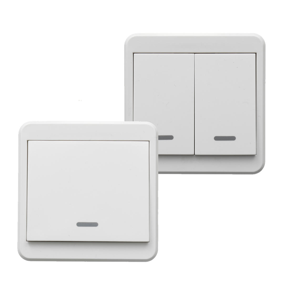 Elecbee 1/2-Way Light Lamp Wall Wireless Remote Control Switch Module ON/OFF + Receiver 2CH