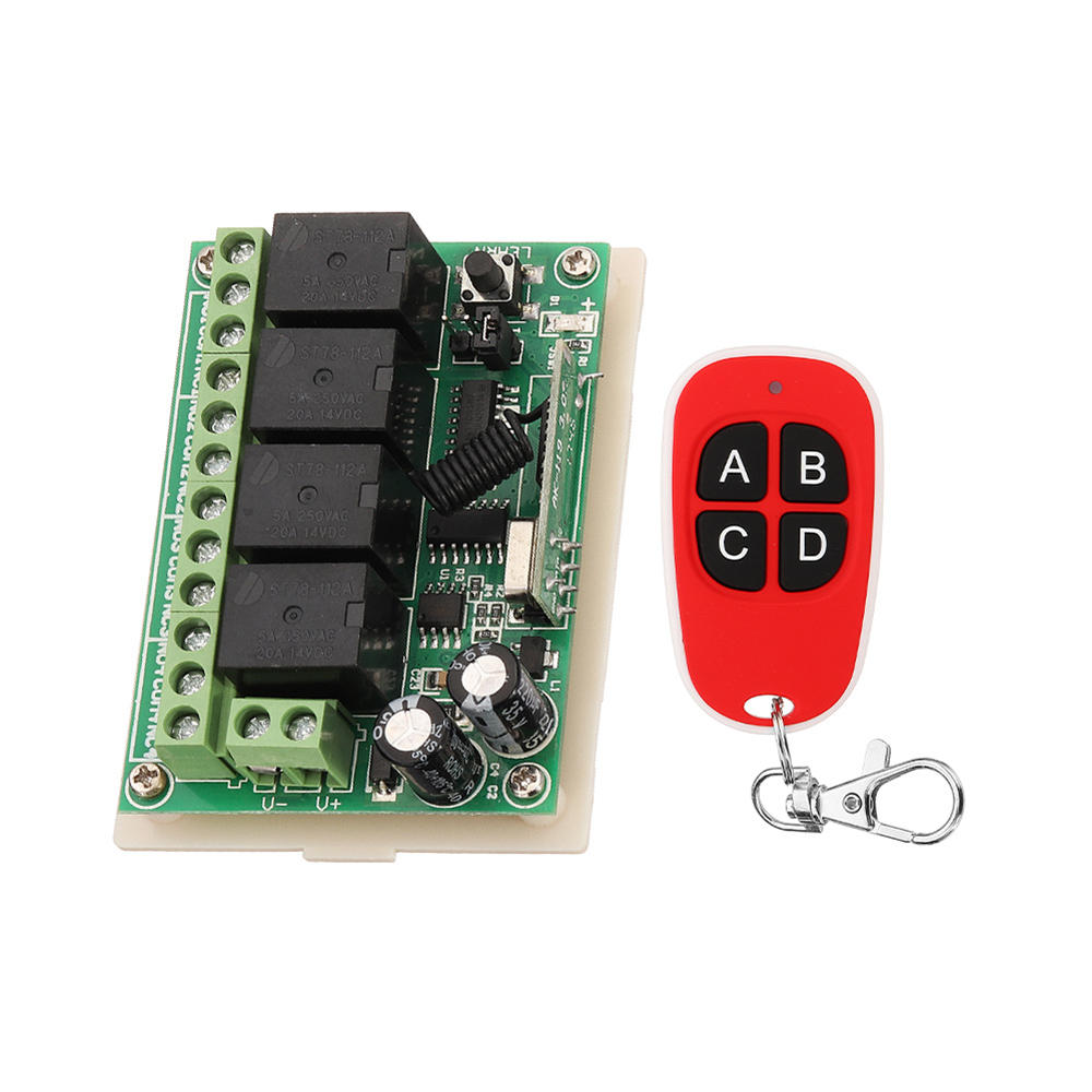 Interruttore RF 8 Canali Silriku 433MHz | Telecomando Wireless Per Motori DC 9V-72V | Auto, Luci, Tende, Porte E Altro