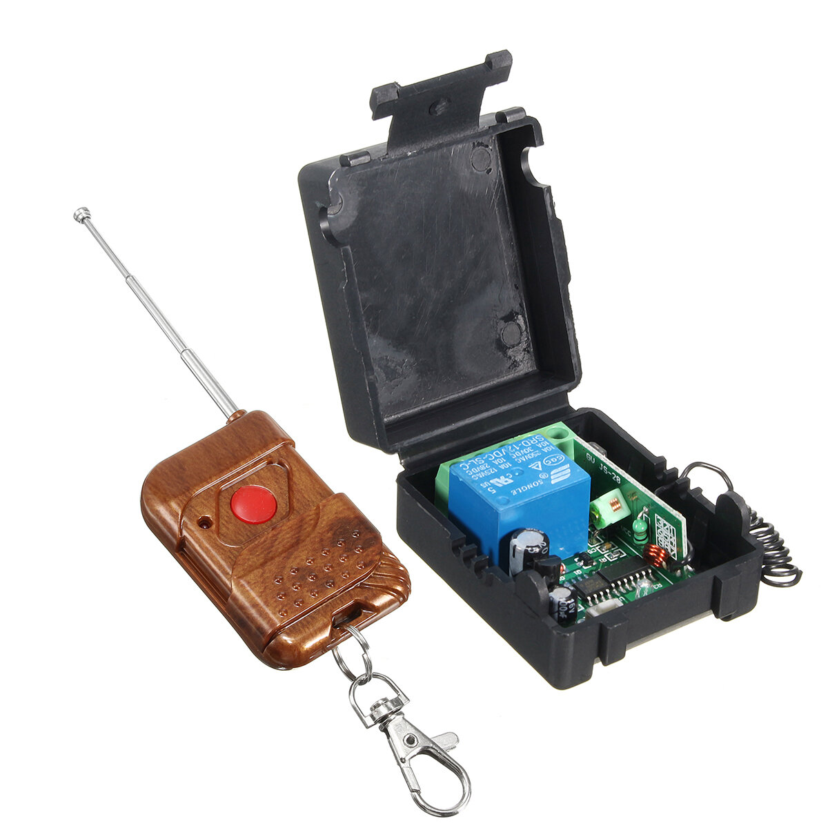 Elecbee DC 12V 10A Realy 1CH 无线射频遥控开关，带发射器 + 接收器