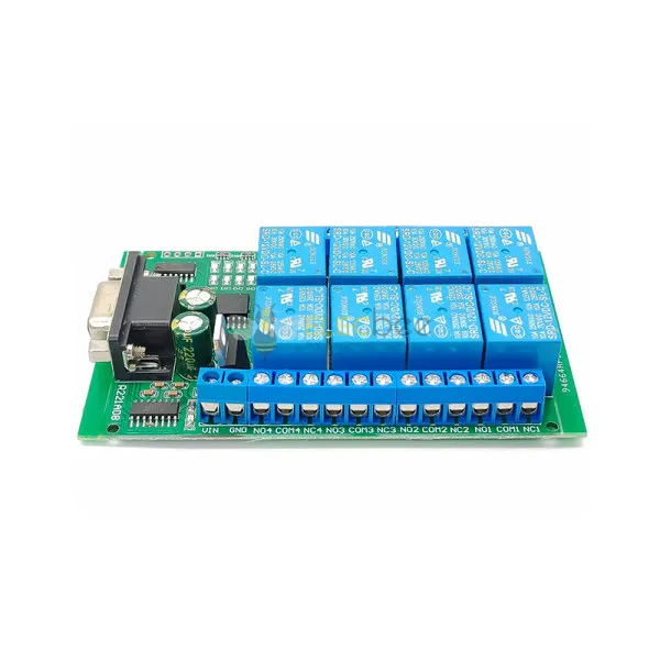 12V DC 8 canali Relè Modulo,modulo relè,interfaccia RS232 DB9 Femmina,Corrente di carico del relè: Max 10A 12V DC 8 canali Relè Modulo,modulo relè,interfaccia RS232 DB9 Femmina,Corrente di carico del relè: Max 10A