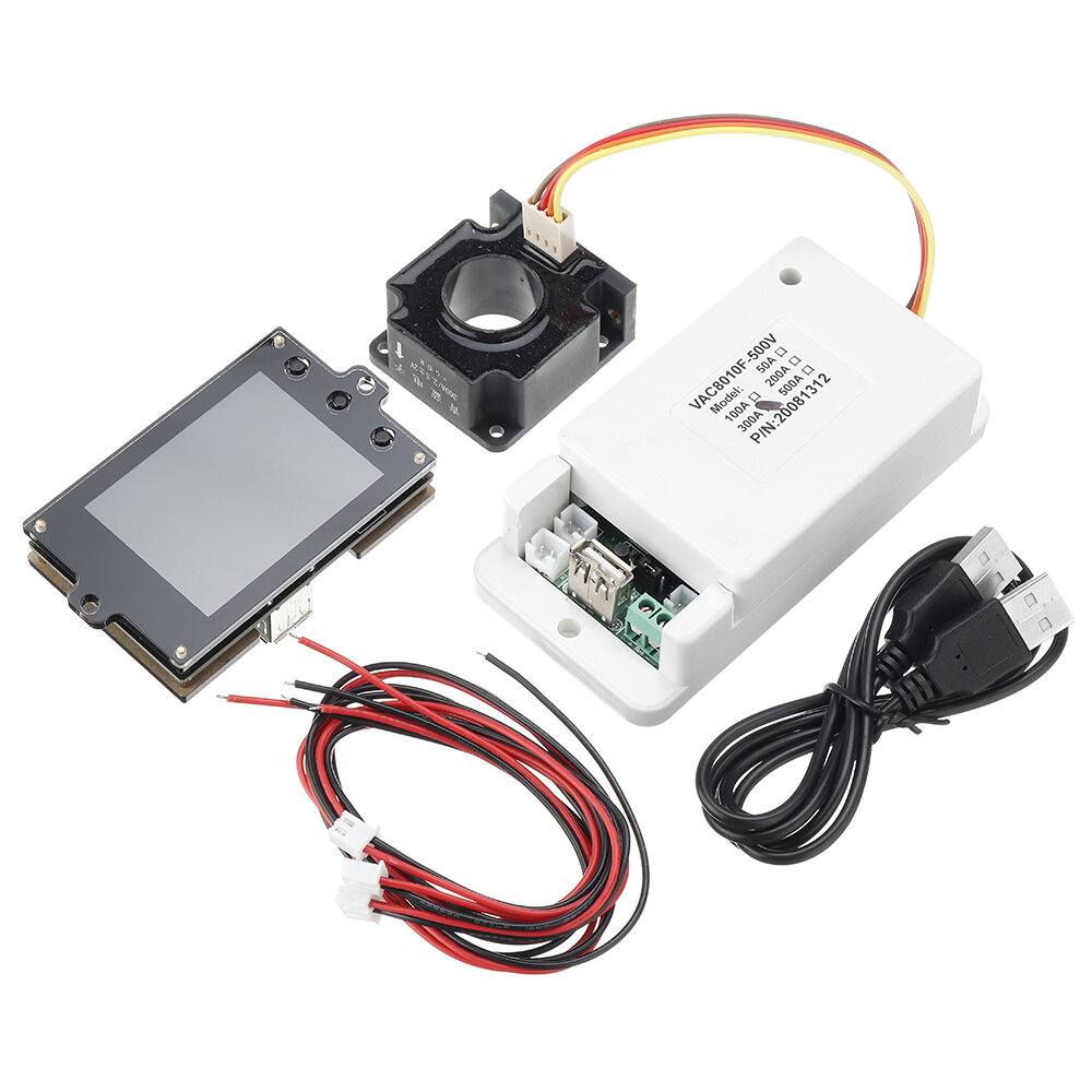 Elecbee DC 500V 50/100/200/300/500A Wireless Voltage Meter Ammeter Coulometer Capacity Power Detector Tester 100A