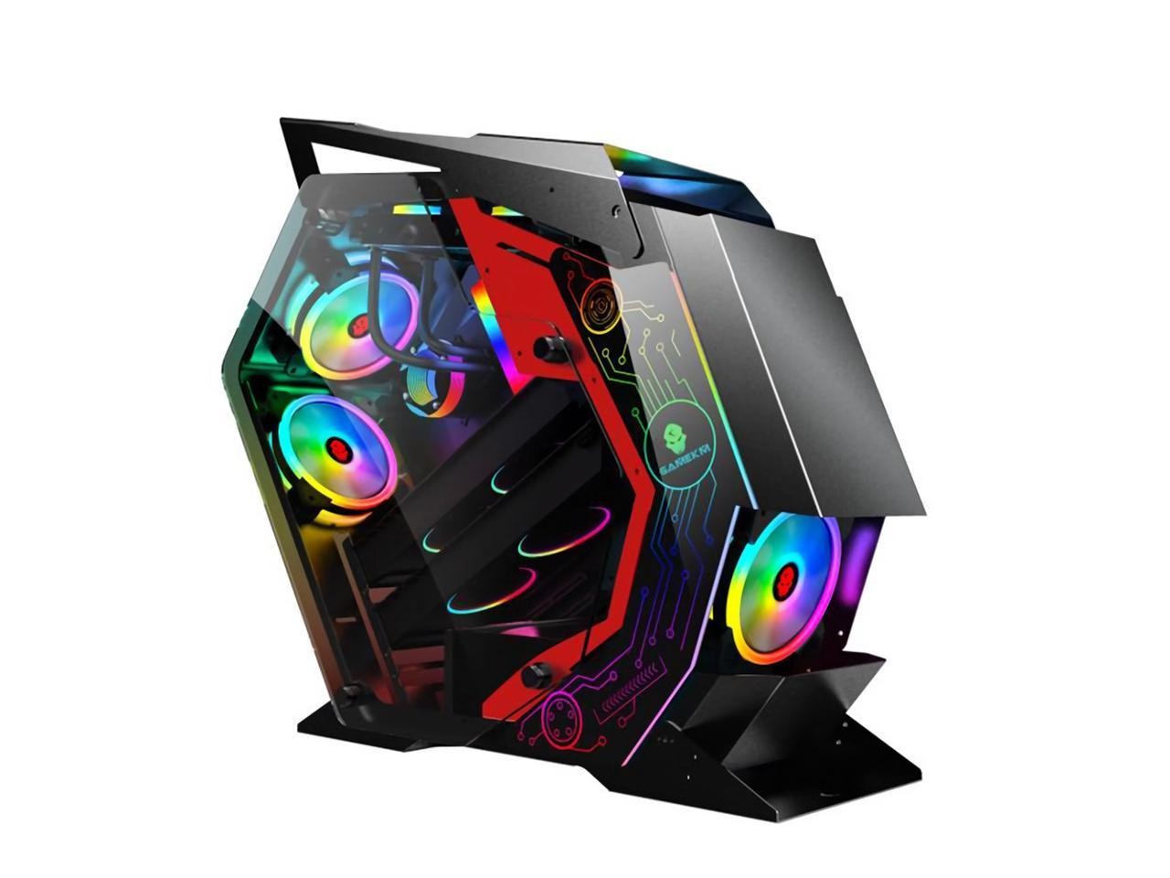 Elecbee ATX电脑游戏机箱异型台式电脑主机支持M-ATX/ ITX主板PC游戏机箱