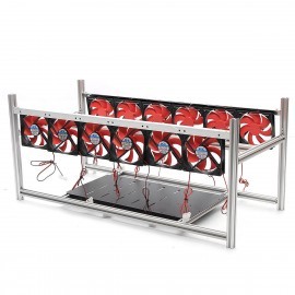 Elecbee Mining Case 8GPU DIY Mining Case Miner Mining Frame Case 矿机框架 With 12pcs Fans