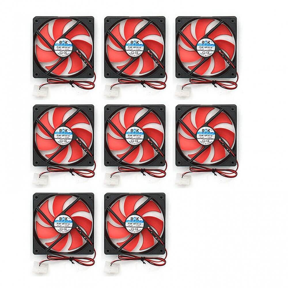 Elecbee Mining Rig Case Frame 6 GPU Steel Open Air Miner for Crypto Coin Currency Mining 带 8 个风扇 With 8pcs Fans