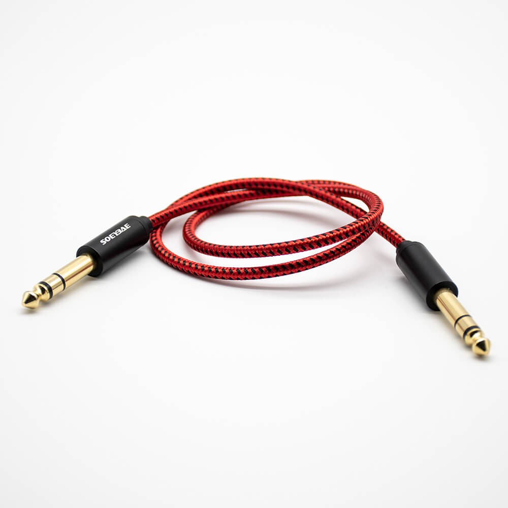 Elecbee 3.5 mm Cable Male to Male Red Straight 2m