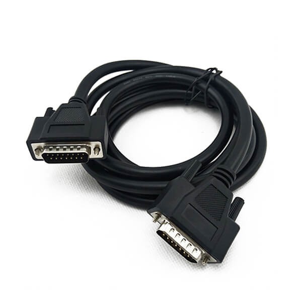 Elecbee D sub 15 pin Data Cable Connector Cable Assembles with AWG24 1meter 20pcs