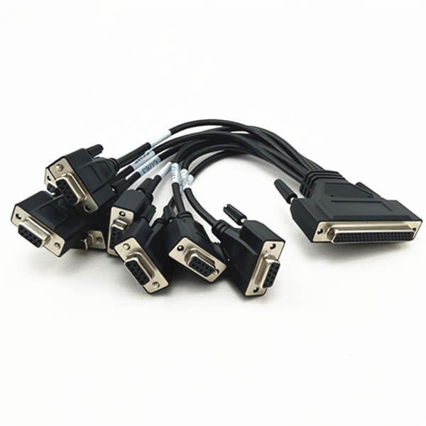 Elecbee D sub 62 Pin Female to 8 D-sub 9 pin Connector Cable Assembles Connector with AWG24/26/28/32 20pcs