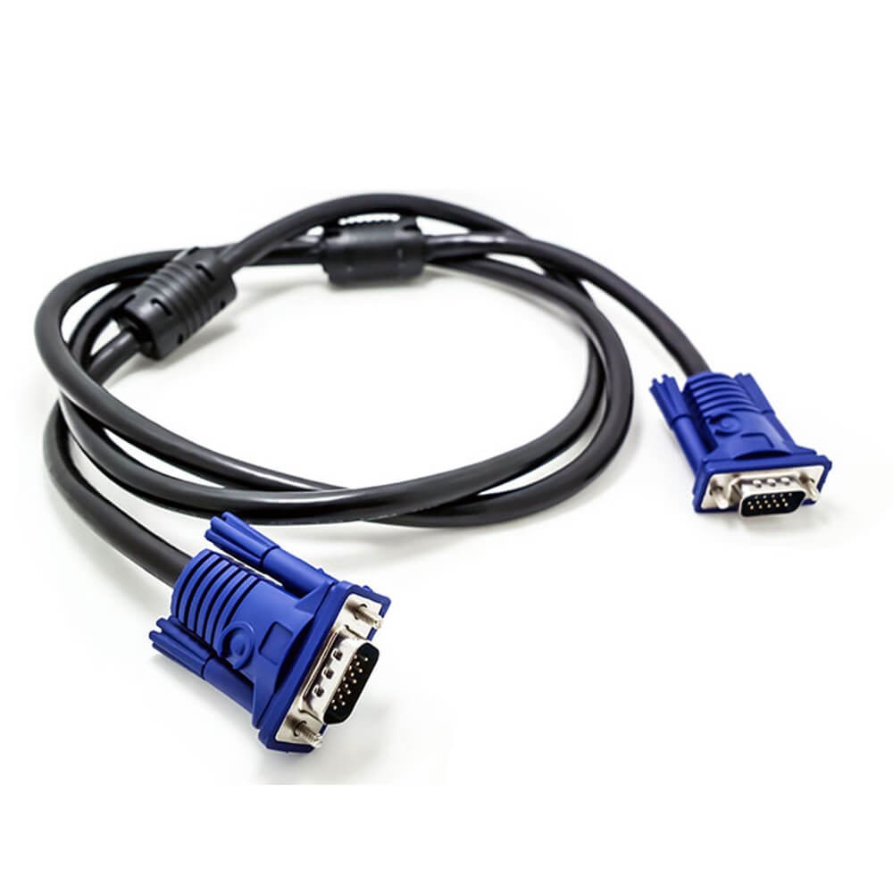 Elecbee D-서브 케이블 어셈블리 15 핀 VGA 남성 직선 커넥터 D-서브 케이블 15 핀 VGA 남성 직선 커넥터 케이블