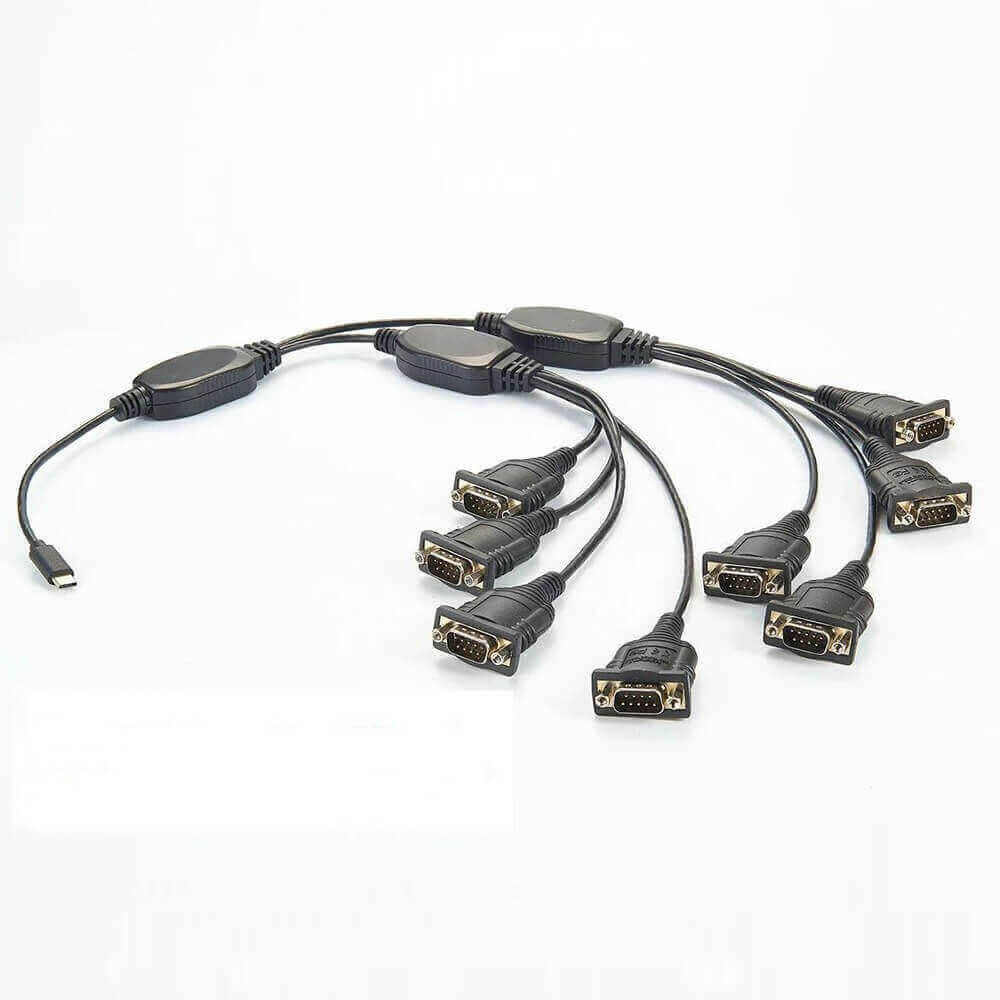 Elecbee USB C To 8 Port DB9 Serial RS232 Adapter Ftdi Chipset 0.5M