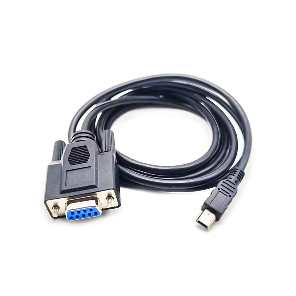 Elecbee Mini USB 5-Pin macho a DB9 hembra RS232 cable de programación serie 1m para interruptores y equipo de comunicación