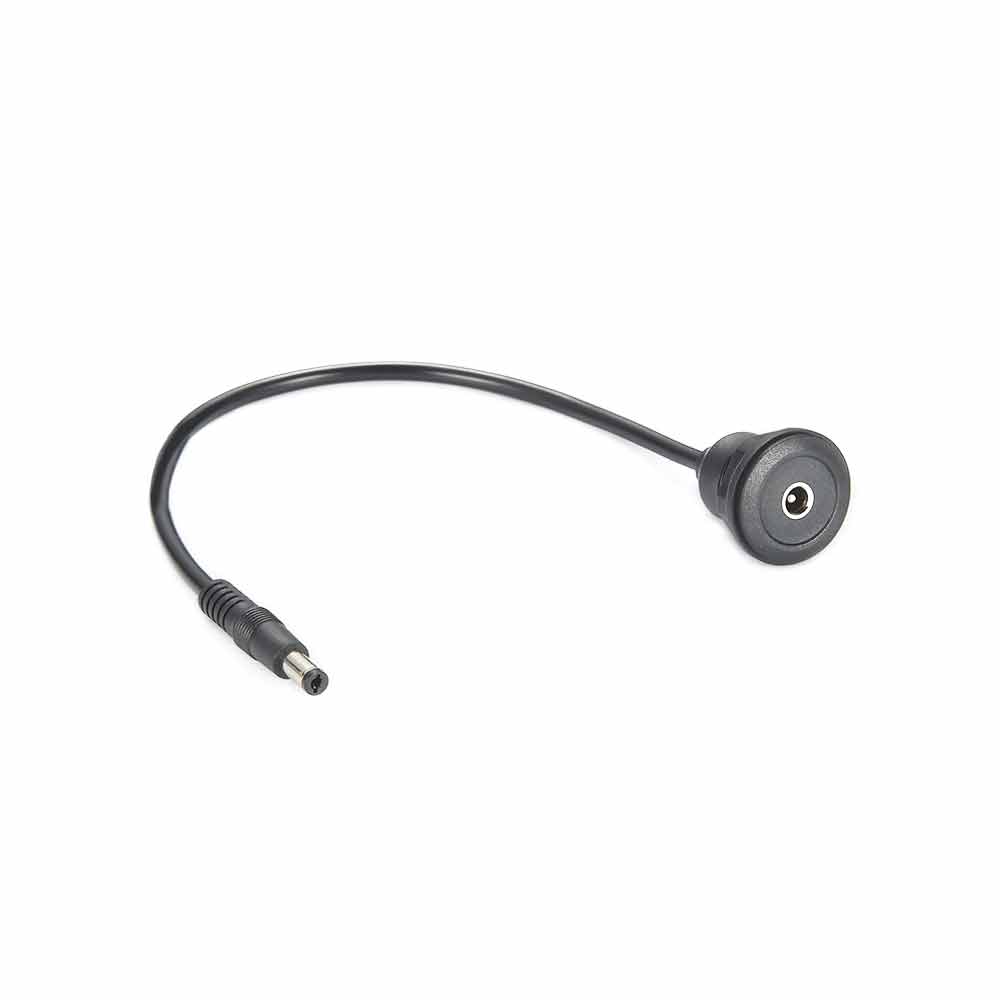 Elecbee Round Panel Mount 5.5x2.1mm DC Barrel Jack Extension Cable - 20AWG, Durable Power Supply for 9V-12V Devices
