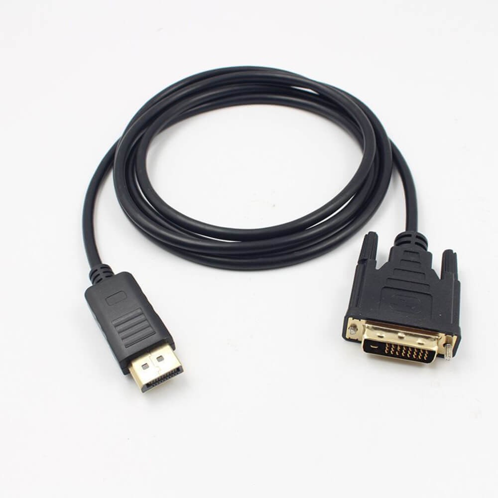 Elecbee Displayport Male to DVI 24 +1 Pin Male 1080p HD Line Screw Lock Cable Adapter 0.5m