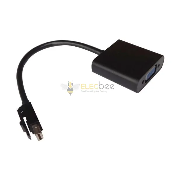 Elecbee Mini Display Port para VGA Active MDP com latch masculino para VGA Masculino 0.5MCable