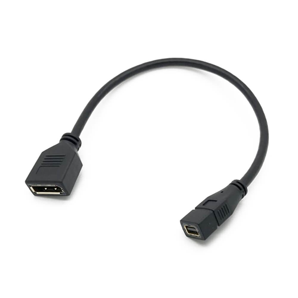 Elecbee Mini Displayport to Displayport Female to Female Straight adapter Cable 0.3M