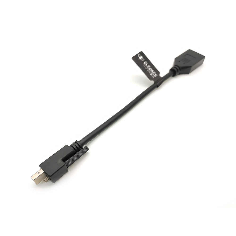 Elecbee Mini Displayport to Displayport MDP Male with Screw lock to DP Female for Matrox 0.5MCable