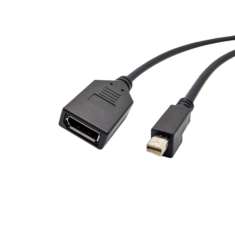 Elecbee Mini Displayport to HDMI Cable Male Straight Active Mini DP with Latch to HDMI Female Cable0.5M