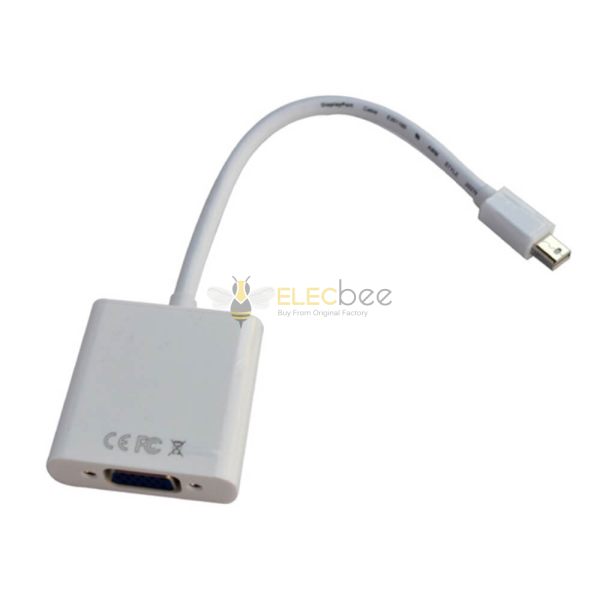 Elecbee VGA to Mini Displayport Straight VGA Converte Male to Mini DP Female 0.5MCable