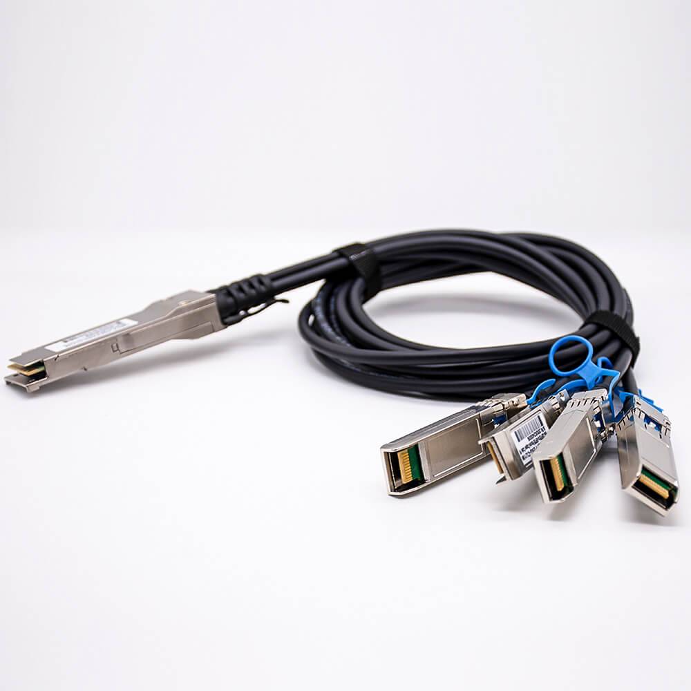 Elecbee Direct Attach Passive Copper Cable DAC 100G QSFP28 to 4 SFP28 Length 0.5M