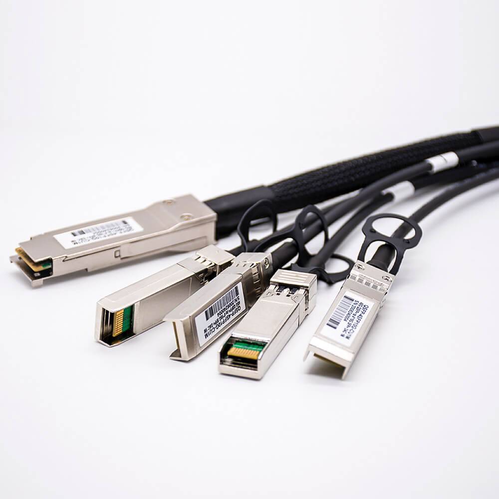 Elecbee Passive Copper Direct Attach Cable DAC Length 1M 40G QSFP+ to 4 SFP+ Fiber Transceiver
