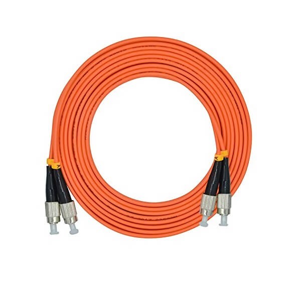 Elecbee Fiber Optic Cable 62.5/125 FC to FC Duplex OM1 Multimode Jumper Optical Patch Cord 3M