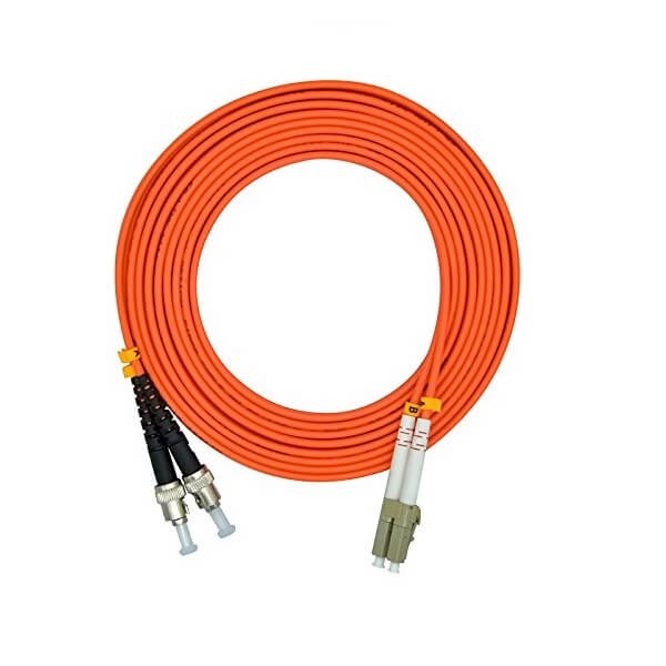 Elecbee Best Fiber Optic Cables 3Meter LC to ST Duplex 50/125μm OM2 Multi-mode Jumper Optical Patch Cord