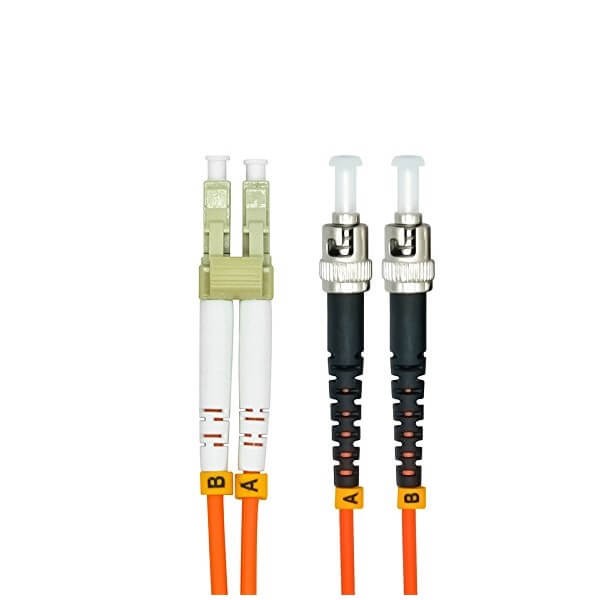 Elecbee Best Fiber Optic Cables 3Meter LC to ST Duplex 50/125μm OM2 Multi-mode Jumper Optical Patch Cord LSZH