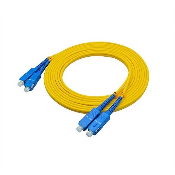 Elecbee Fiber Optic Cable Extension 3Meter SC to SC Duplex 9/125m OS2 Single-mode Jumper Optical Patch Cord