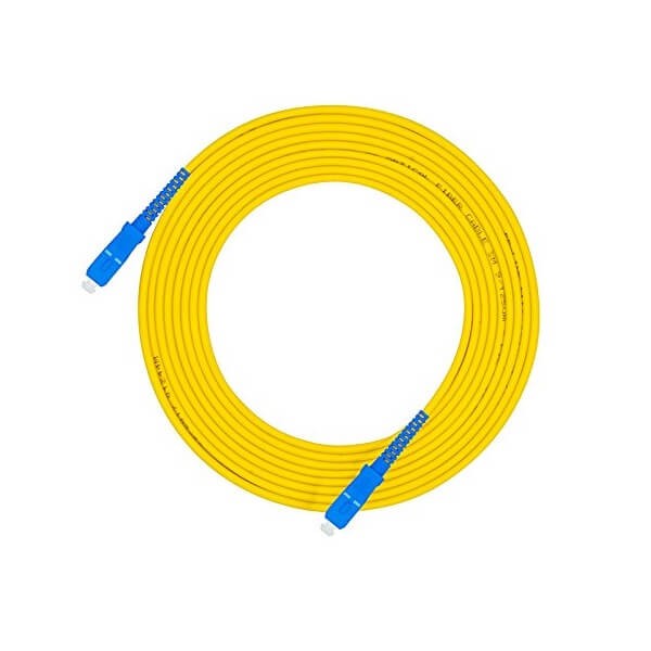 Elecbee Fiber Optic Cable for Ethernet SC to SC Jumper Optical Patch Cord Simplex OS2 Single-mode 9/125μm 3M